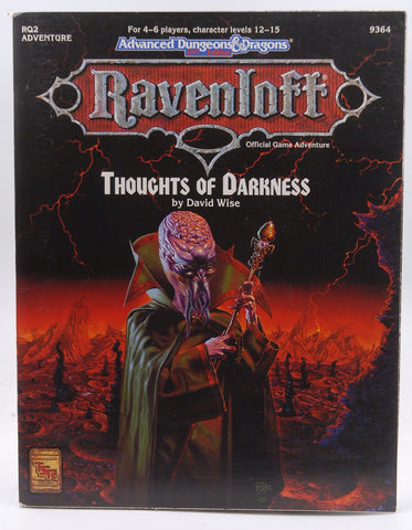 Thoughts Of Darkness - Ravenloft Official Campaign Accessory Rq2, Advanced Dungeon & Dragons, 2nd Edition, Tsr 9364, by