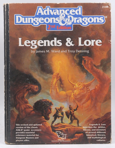 Advanced Dungeons and Dragons 2nd Edition Legend and Lore (2end), by