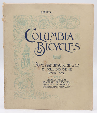 Antique 1893 Columbia Bicycles Catalogue Orig. Pope MFG Bike Rare, by Columbia