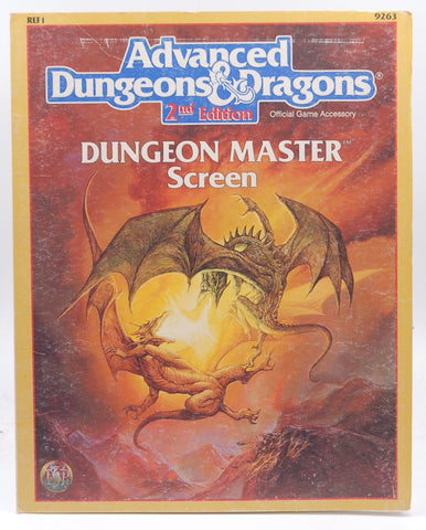 Advanced Dungeons & Dragons: Dungeon Master Screen, Ref 1, No. 9263, 2nd Edition (Official Game Accessory), by Winter, Steve