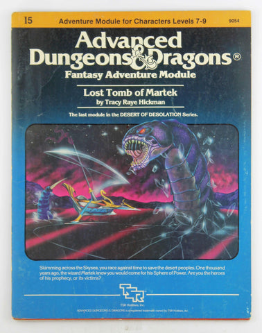 AD&D I5 Lost Tomb of Martek VG, by Tracy Raye Hickman  