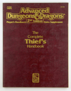The Complete Thief's Handbook: Player's Handbook Rules Supplement, 2nd Edition (Advanced Dungeons & Dragons), by Carl Sargent, John Nephew  