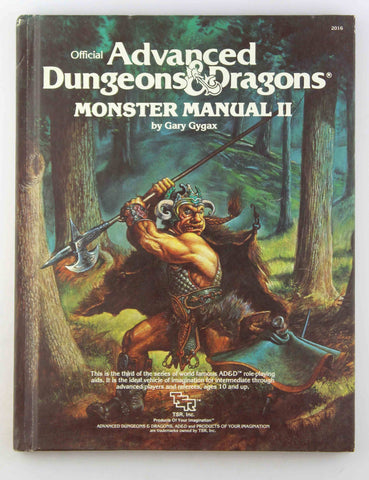 AD&D MM Monster Manual II VG, by Gary Gygax  