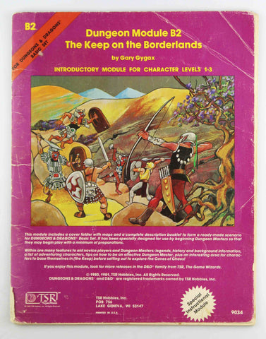 D&D B/X B2 The Keep on the Borderlands  Play Copy, by Gary Gygax  