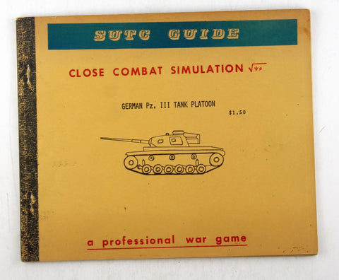 SUTC Guide Close Combat Simulation German Pz III Tank Platoon, by Michael Korns  