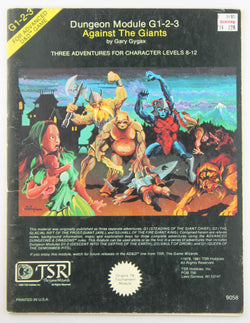 G1-2-3 AD&D Against the Giants Lvl 8-12 VG, by Gary Gygax  