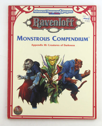 Monstrous Compendium Appendix III: Creatures of Darkness (Advanced Dungeons & Dragons, 2nd Edition, Ravenloft Accessory/2153) (No 3), by Teeuwynn Woodruff, Nicky Rea, Shane Hensley, Kirk Botulla  