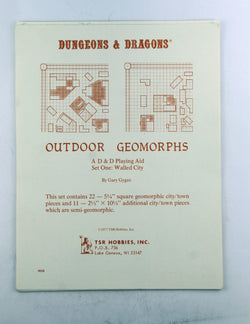D&D Outdoor Geomorphs, by Gary Gygax  