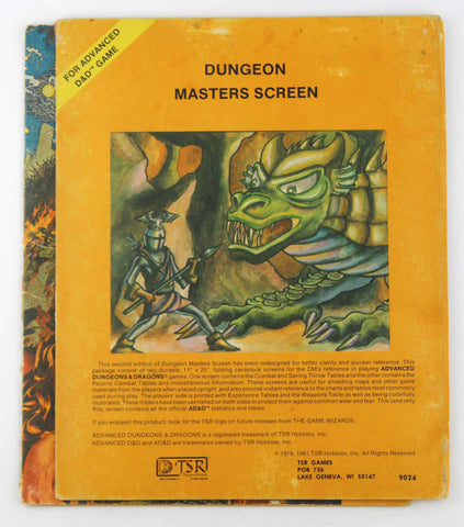AD&D Dungeon Masters Screen 9024 VG, by Various  