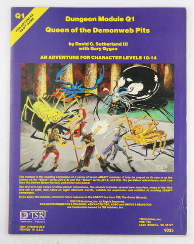 Dungeon Module Q1: Queen of the Demonweb Pits (Advanced Dungeons & Dragons), by Gary Gygax, David Sutherland III  
