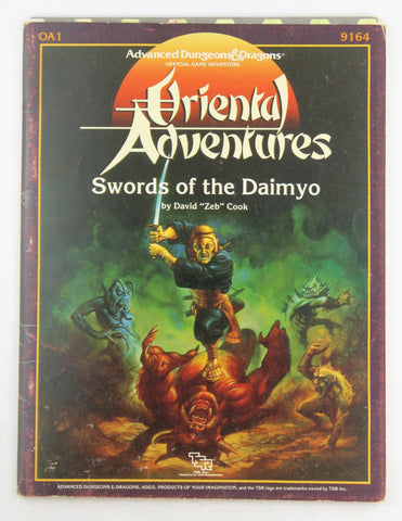 AD&D OA1 Swords of the Daimyo Oriental Adventures w/Map, by Cook  
