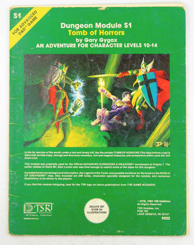 AD&D S1 Tomb of Horrors Rubbed, by Gary Gygax  
