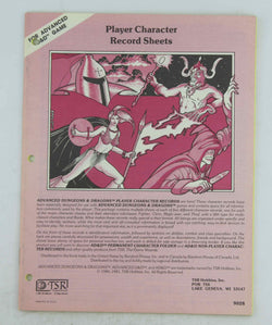 AD&D Player Character Record Sheets VG Bright Yellow, by Various  