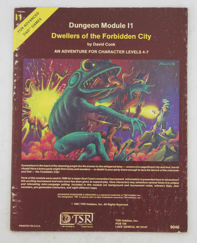 AD&D I1 Dwellers of the Forbidden City VG Rubbing, by Cook  