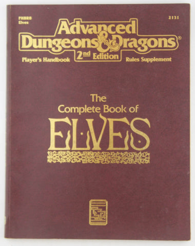 The Complete Book of Elves (Advanced Dungeons & Dragons, Player's Handbook Rules Supplement #2131, by Colin McComb  