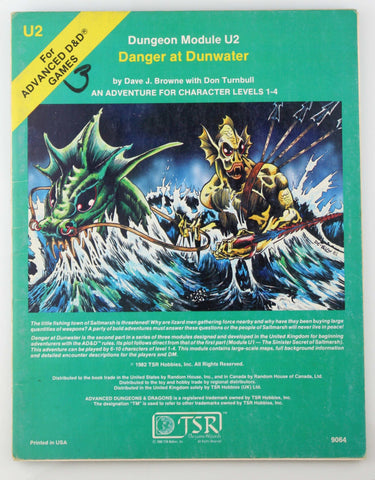 AD&D U2 Danger at Dunwater Marker, by Browne, Turnbull  