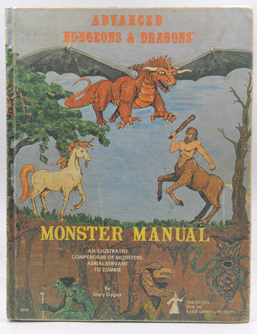 Monster Manual Third Alpha Printing Dungeons and Dragons D&D, by Gary Gygax  