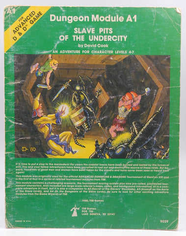 AD&D A1 Slave Pits of the Undercity Fair, by David Cook  
