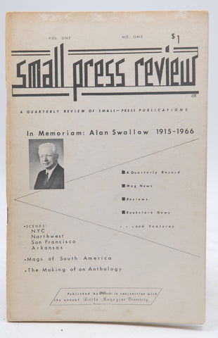 Small Press Review Quarterly ?ﾀﾓ Vol. 1, No. 1, Spring 1967, by FULTON, Len, edited by  