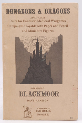 OD&D D&D Supplement II Blackmoor 4th Printing, by Dave Arneson  
