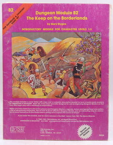 Keep on the Borderlands Dungeon Module B2: Dungeons & Dragons Introductory Module for Character Levels 1-3, by Gygax, Gary  