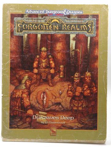 Dwarves Deep (Advanced Dungeons & Dragons Accessory FR11), by Greenwood, Ed  