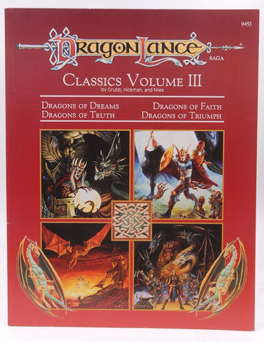 AD&D Dragonlance Classics Volume III VG++ Dreams Thurth Faith Triumph, by Grubb, Hickman, Niles  