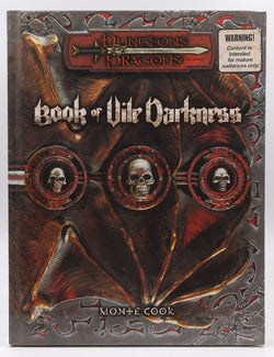 Book of Vile Darkness (Dungeons & Dragons d20 3.0 Fantasy Roleplaying Supplement), by Cook, Monte  