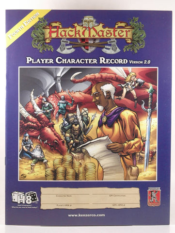 HackMaster Character Record Book Revised, by Team, Hackmaster Development  
