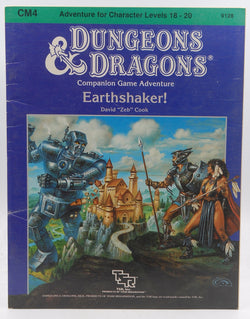 Earthshaker! (Dungeons & Dragons module CM4, Adventure for Character Levels 18-20), by David  "Zeb" Cook  