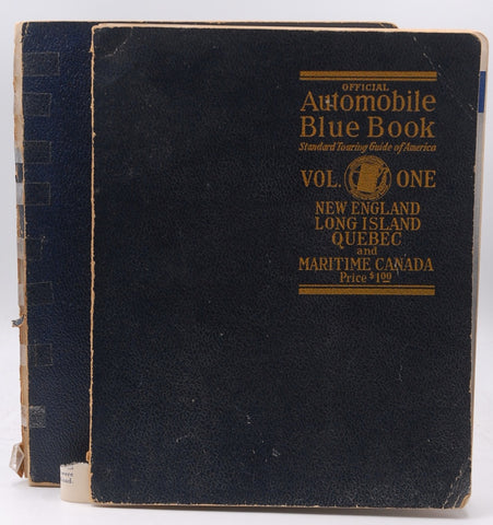 Official Automobile Blue Book Vol 1 and 2 New England Long Island Quebec Maritime Canada 28th Year, by Various  