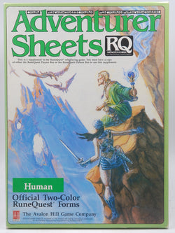 Runequest Adventurer Sheets Human RQ RPD, by   