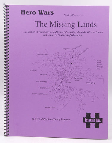 Issaries Runequest Missing Lands RPG, by Greg Stafford, Sandy Petersen  