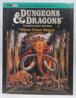 Where Chaos Reigns (Dungeons & Dragons Module CM6) by Graeme Morris (1985-05-03), by   