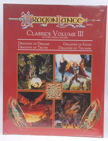 Dragonlance Classics: Dragons of Dreams, Dragons of Faith, Dragons of Truth, Dragons of Triumph (Dragon Lance Saga, 9453 Book and Map), by Grubb, Jeff, Hickman, Tracy, Niles  