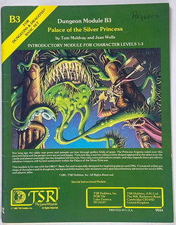 Palace of the Silver Princess (AD&D Fantasy Roleplaying, Module B3), by Jean Wells, Moldvay, Tom  