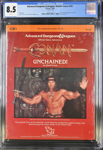 CGC 8.5 CB1 Conan Unchained D&D TSR B+ Seal SW, by David Cook  