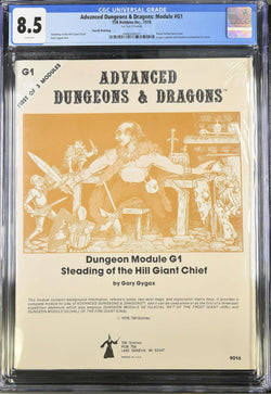 TOP POP CGC 8.5 G1 Steading of the Hill Giant Chief A Seal AD&D TSR SW, by Gary Gygax  