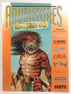 Adventures Unlimited Magazine #1 Spring 1995 Shadowrun Gurps Vampire Cthulhu, by various  