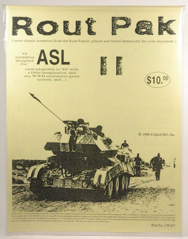 Rout Pak II (more classic scenarios) ASL Rout Report, by   
